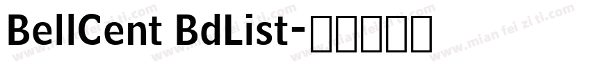 BellCent BdList字体转换